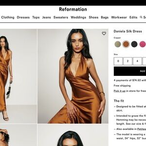 Reformation Silk Dress